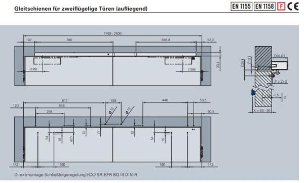 ECO Gleitschienenschließer- SET TS 62–EN 2-5 SR-EFR BG III